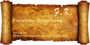 Forstner Krisztina névjegykártya