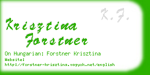 krisztina forstner business card